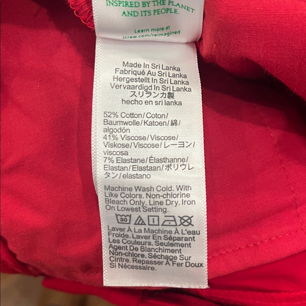 J. Crew Red Kallie Pant Size 10 - Picture 5 of 5